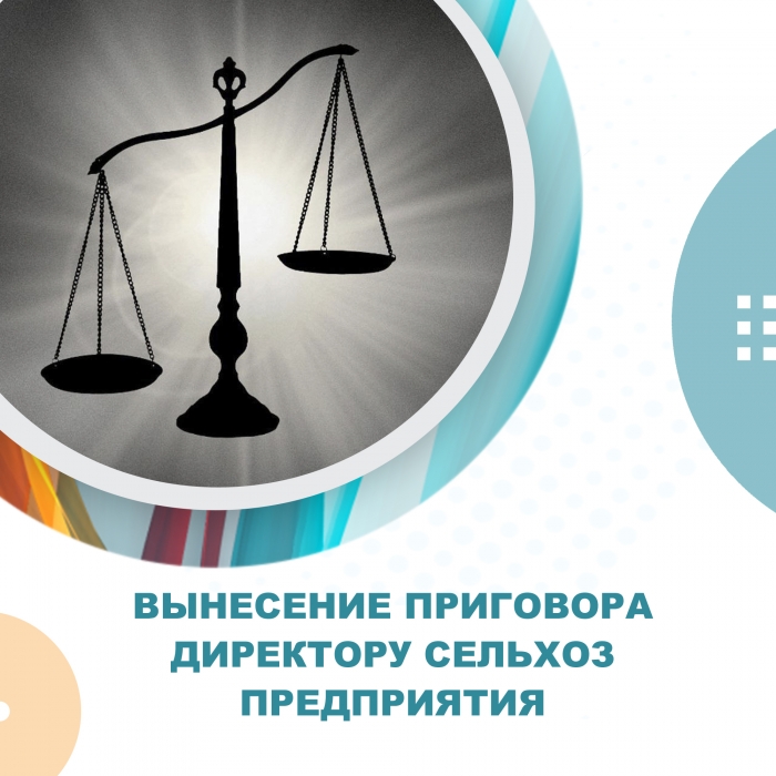 Вынесение приговора директору сельхоз предприятия