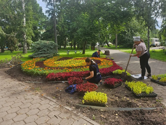 В парках Омска высадят 30 тысяч цветов и редкие деревья