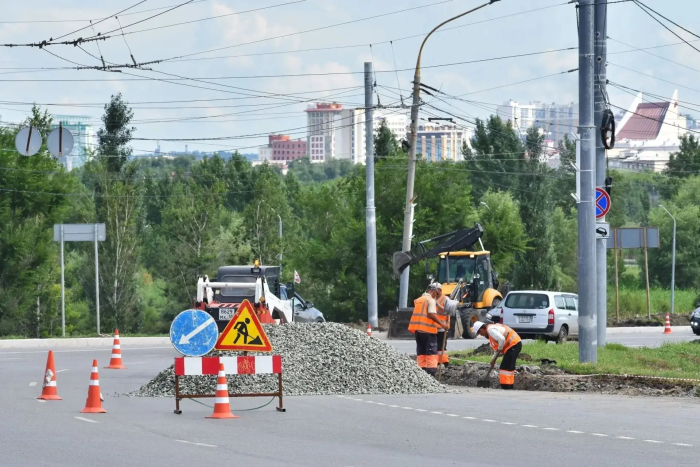 Ремонт развязки у Ленинградского моста в Омске почти доделан