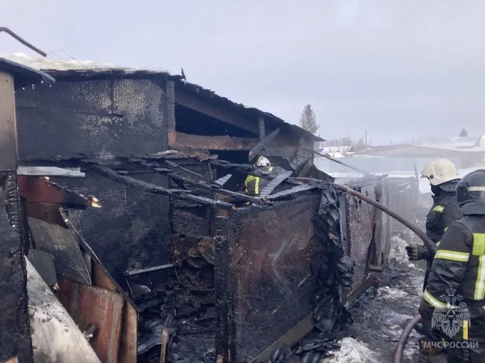 Мужчина пострадал во время пожара в Омской области