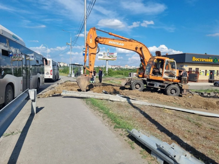 Меньше пробок: в Омске начали строить развязку у Метромоста