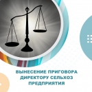Вынесение приговора директору сельхоз предприятия